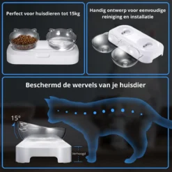 Behave Dubbele Voerbak - Drinkbak - Katten - Verstelbaar - Wit -Merkloos Verkoop 1200x1200 404