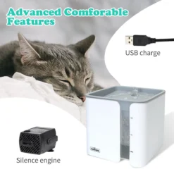 Nobleza USB Drinkfontein Voor Hond/Kat - 2L - Incl. 2 Filters - Wit -Merkloos Verkoop 1200x1200 412