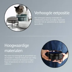 GIZMO 2x Voerbak Kat - 400 Ml - Groen - Keramische Drink- & Voerbakken Met Standaard - 13 Cm - 2 Stuks -Merkloos Verkoop 1200x1200 442