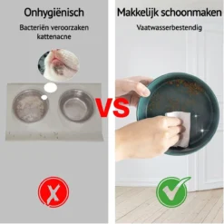 GIZMO 2x Voerbak Kat - 400 Ml - Groen - Keramische Drink- & Voerbakken Met Standaard - 13 Cm - 2 Stuks -Merkloos Verkoop 1200x1200 444