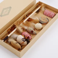 GIZMO Luxe Kattenspeeltjes Set - 7 Speeltjes - Interactieve Kattenhengel, Kattenspeelgoed & Speelmuisjes - Kitten Speeltjes -Merkloos Verkoop 1200x1200 459