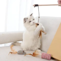 GIZMO Luxe Kattenspeeltjes Set - 7 Speeltjes - Interactieve Kattenhengel, Kattenspeelgoed & Speelmuisjes - Kitten Speeltjes -Merkloos Verkoop 1200x1200 460