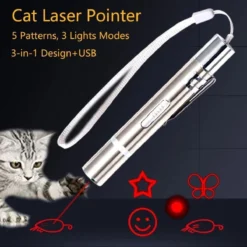 Laserpen - Oplaadbaar Met USB - Rode Laser - RVS Zilver - UV - Zaklamp - LED - Kat - Katten Speeltjes - Kattenspeelgoed - 7 Verschillende Standen -Merkloos Verkoop 1200x1200 506