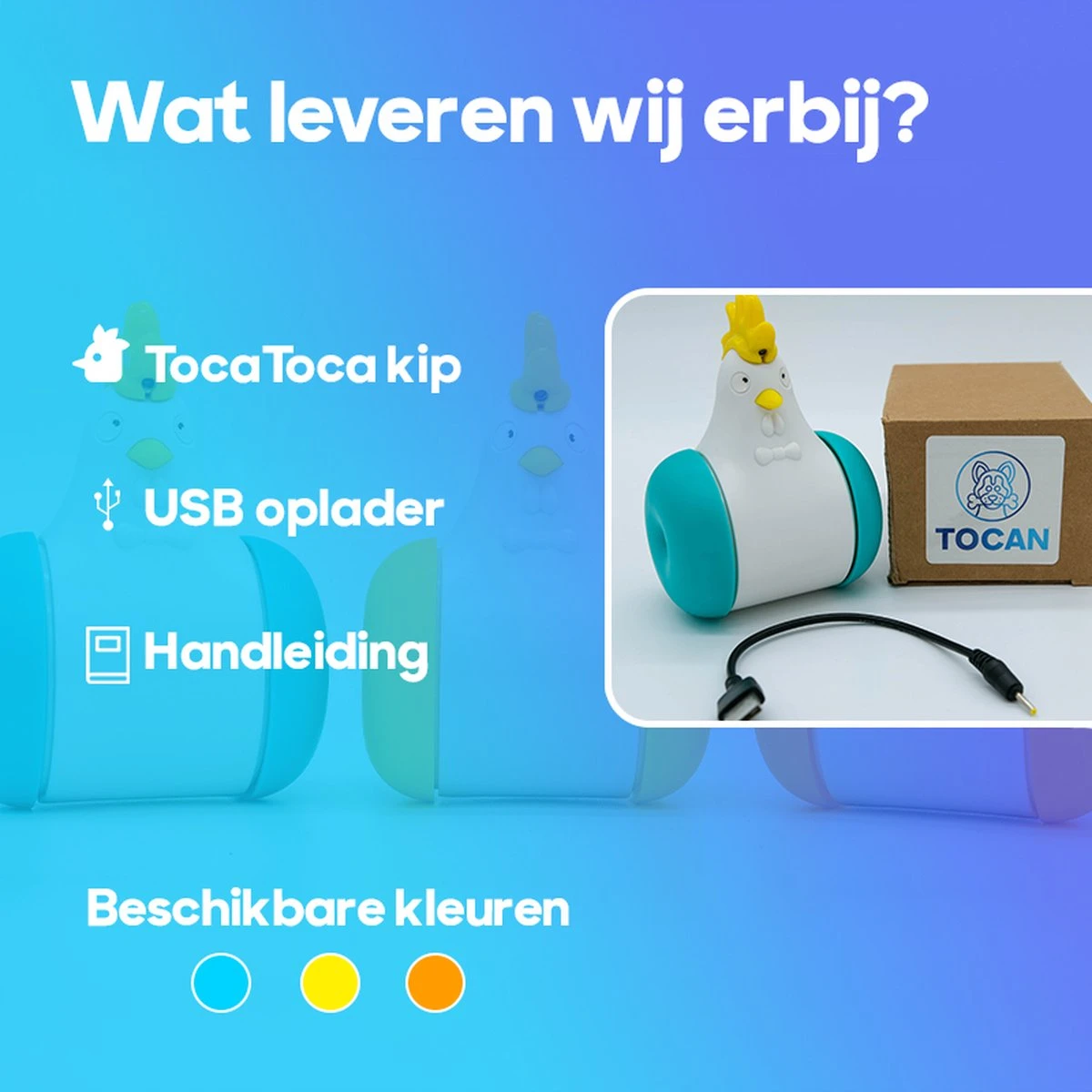 TocaToca Kip- Interactieve Zelf Bewegende Speeltje- Kattenspeeltjes- Intelligentie- Kattenspeelgoed- Kip Voor Katten- Laser- USB- Speelgoed- Geluid- Oranje 5 TocaToca Kip- Interactieve Zelf Bewegende Speeltje- Kattenspeeltjes- Intelligentie- Kattenspeelgoed- Kip Voor Katten- Laser- USB- Speelgoed- Geluid- Oranje - Afbeelding 5