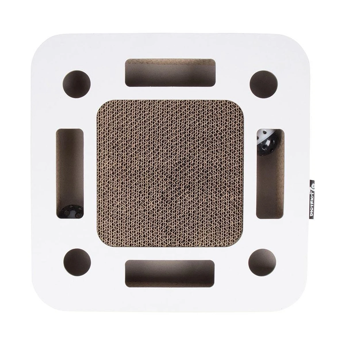 Interactief Krabspeelgoed Van Karton Met Balletje En Belletje - District 70 SPY - Zwart Of Wit 35x35x6cm - Zwart 9 Interactief Krabspeelgoed Van Karton Met Balletje En Belletje - District 70 SPY - Zwart Of Wit 35x35x6cm - Zwart - Image 9