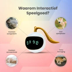Otiume Slimme Katten Speeltje - Interactieve Zelf Rollende Bal Voor Katten - Kattenspeeltjes -Speelgoed Voor Dieren - USB Oplaadbaar -Merkloos Verkoop 1200x1200 625