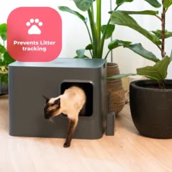 Hoopo® Dome Kattenbak Grijs - Kattenbak - Kattenbakschep - Kattenbakmat -Merkloos Verkoop 1200x1200 682