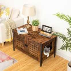 Be-Inspired® Kattenbak Huis – Kattenbakhuis – Kattenbak Ombouw – Kattenbakkast – Kattenmeubel – Kast Voor Kattenbak – Kattenbakhuisje – Kattenbak Cover Kattenbak Box – Houtlook -Merkloos Verkoop 1200x1200 745