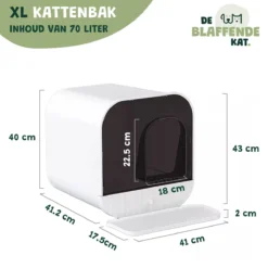 De Blaffende Kat Moderne Kattenbak - Met Uitneembare Lade En Kattenbak Mat -Merkloos Verkoop 1200x1200 796