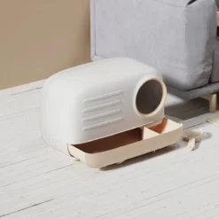 Merkloos PETLUX® XL Kattenbak Retro Design Met Lade, Schep En Opbergruimte - Grote Kattenbak - Kaki -Merkloos Verkoop 1200x1200 818