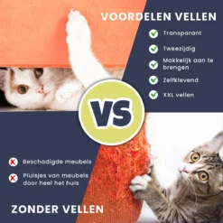 TibaGoods - Anti Krab Vellen Voor Kat En Hond - 6 XL Vellen – Zonder Punaises - Tegen Krabben – Bankbescherming – Meubelbescherming – Krabpaal – Anti Scratch – 43.2 X 30.5cm – Transparant -Merkloos Verkoop 1200x1200 939