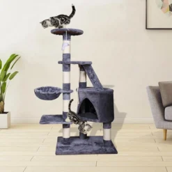 Merkloos MC Star Krabpaal Voor Grote Katten Cat Tree - 55 X 40 X 120 Cm - Grijs