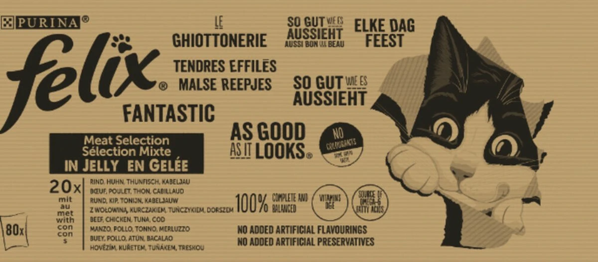 Felix Elke Dag Feest Mix Selectie In Gelei - Katten Natvoer - 80 X 85g 2 Felix Elke Dag Feest Mix Selectie In Gelei - Katten Natvoer - 80 X 85g - Image 2