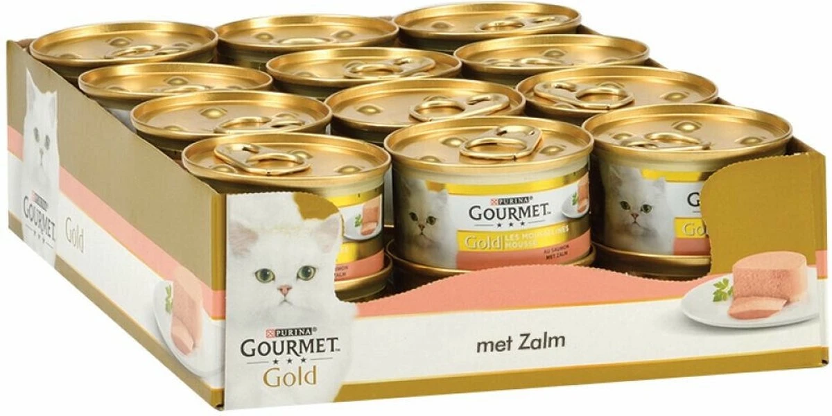 Gourmet Gold Mousse - Kattenvoer Natvoer - Zalm - 24 X 85 Gr 2 Gourmet Gold Mousse - Kattenvoer Natvoer - Zalm - 24 X 85 Gr - Image 2