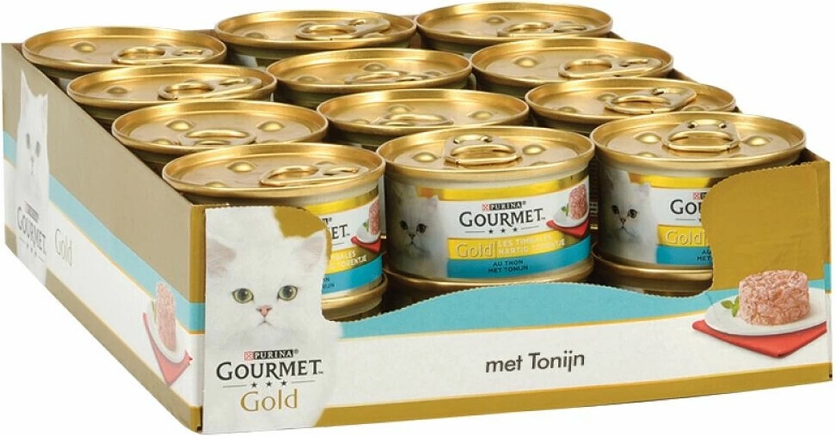 Gourmet Gold Hartig Torentje - Kattenvoer Natvoer - Tonijn - 24 X 85 Gr 2 Gourmet Gold Hartig Torentje - Kattenvoer Natvoer - Tonijn - 24 X 85 Gr - Image 2