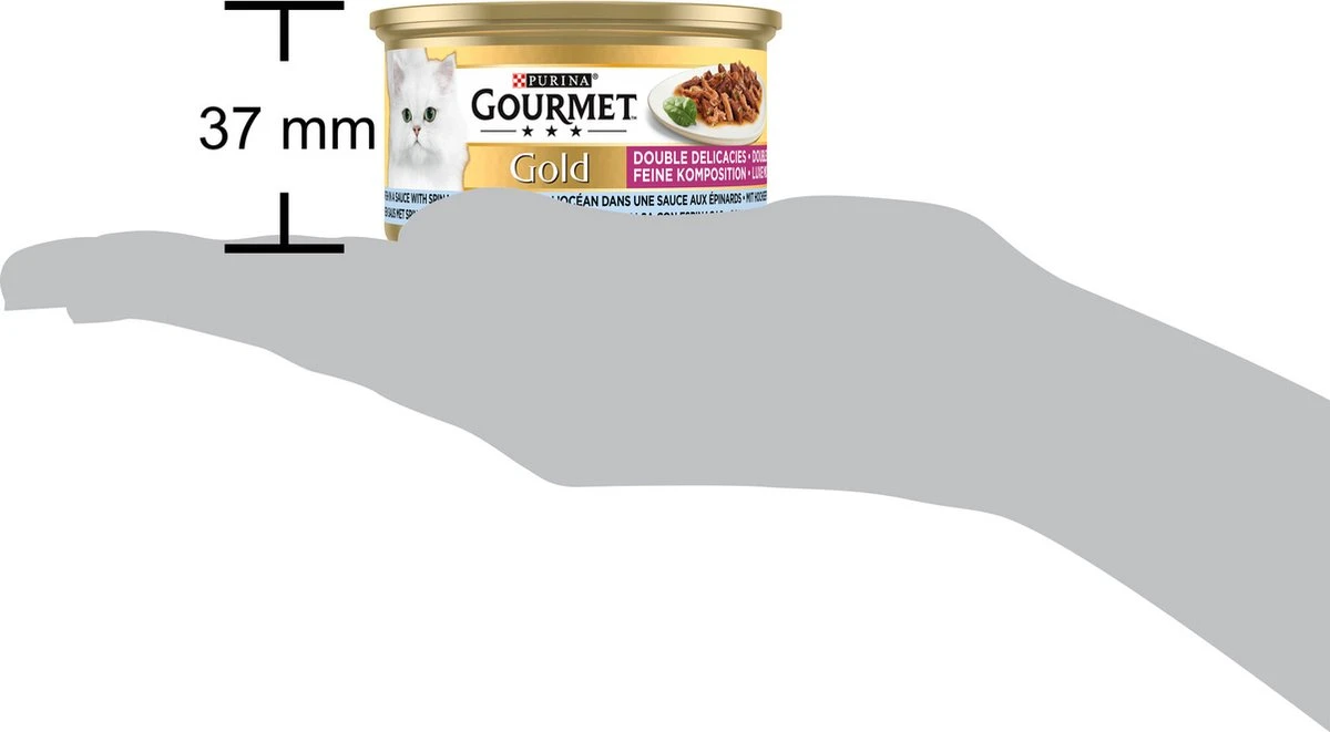 Gourmet Gold Luxe Mix - Kattenvoer Natvoer - Zeevis & Spinazie - 24 X 85 Gr 4 Gourmet Gold Luxe Mix - Kattenvoer Natvoer - Zeevis & Spinazie - 24 X 85 Gr - Image 4