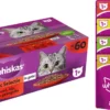 Whiskas 1+ Natvoer - Classic - Selectie In Gelei - Maaltijdzakjes 60 X 85 G