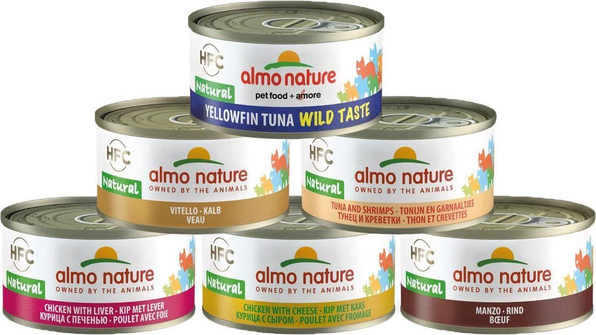 Almo Nature Natvoer Voor Katten - HFC Natural - 24 X 70g - Kip En Tonijn - 24 X 70 Gram 1 Almo Nature Natvoer Voor Katten - HFC Natural - 24 X 70g - Kip En Tonijn - 24 X 70 Gram
