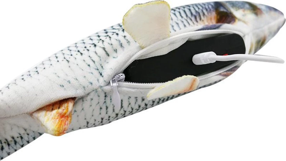 Merkloos Interactieve Oplaadbare Bewegende Vis (Grijs) - Unieke "must Have" Voor Uw Kat / Hond 2 Merkloos Interactieve Oplaadbare Bewegende Vis (Grijs) - Unieke "must Have" Voor Uw Kat / Hond - Image 2