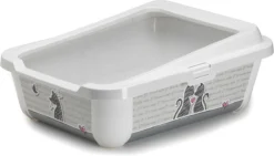 Moderna Trendy Cat Open - Grijs - Kattenbak - 50.5 X 38.5 X 18 Cm