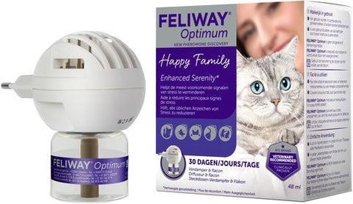 Feliway Optimum - Startset - 1 Verdamper Met 1 Vulling - 48 Ml - Anti-stress Voor Kat 6 Feliway Optimum - Startset - 1 Verdamper Met 1 Vulling - 48 Ml - Anti-stress Voor Kat - Image 6