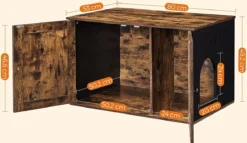 Meubelexpert Kattenhuis Voor Kattenbak - Met Deuren - Vintage - Bruinzwart - PCL002X02 -Merkloos Verkoop 1200x693 3