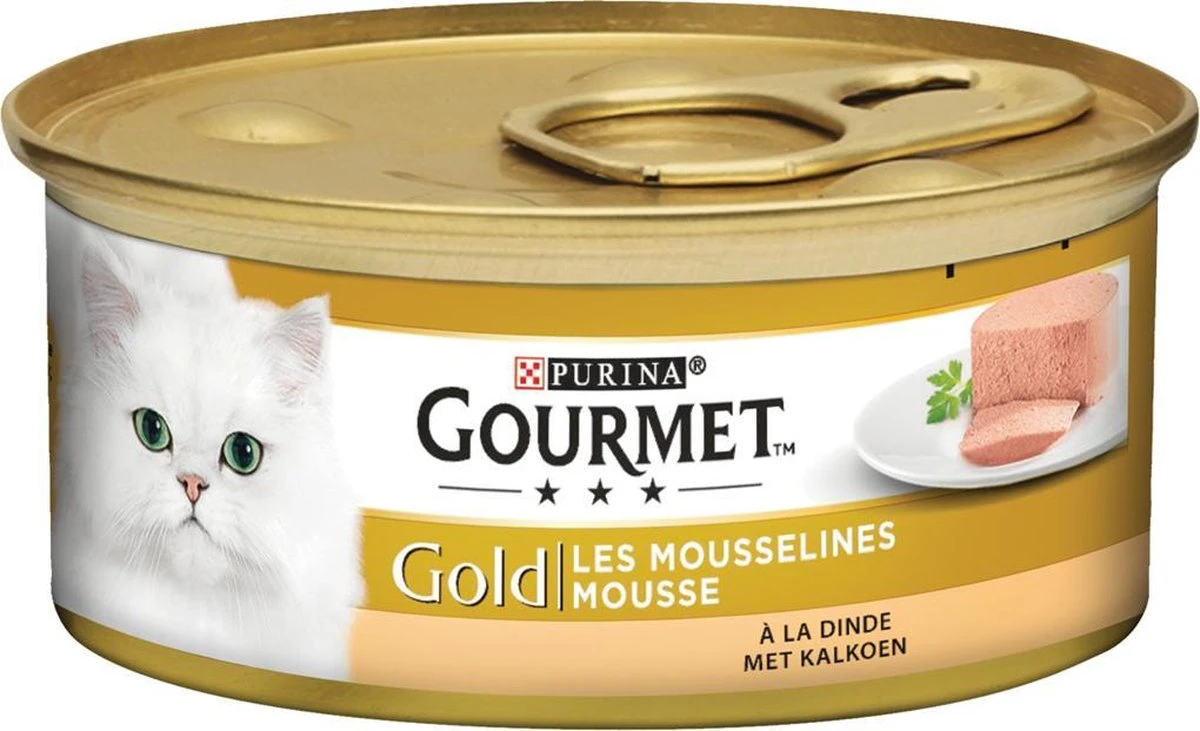 Gourmet Gold Mousse - Kattenvoer Natvoer - Met Tonijn, Lever, Kalkoen, Rund - 48 X 85 G 6 Gourmet Gold Mousse - Kattenvoer Natvoer - Met Tonijn, Lever, Kalkoen, Rund - 48 X 85 G - Image 6
