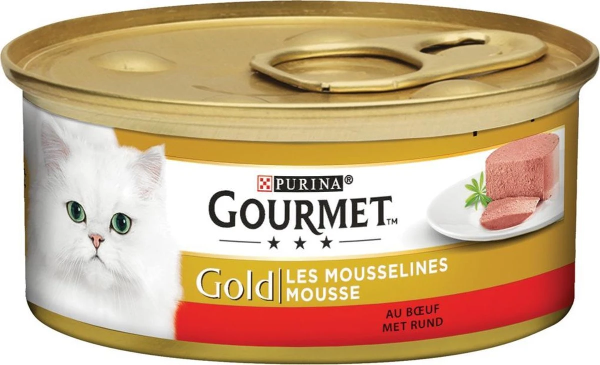 Gourmet Gold Mousse - Kattenvoer Natvoer - Met Tonijn, Lever, Kalkoen, Rund - 48 X 85 G 8 Gourmet Gold Mousse - Kattenvoer Natvoer - Met Tonijn, Lever, Kalkoen, Rund - 48 X 85 G - Image 8
