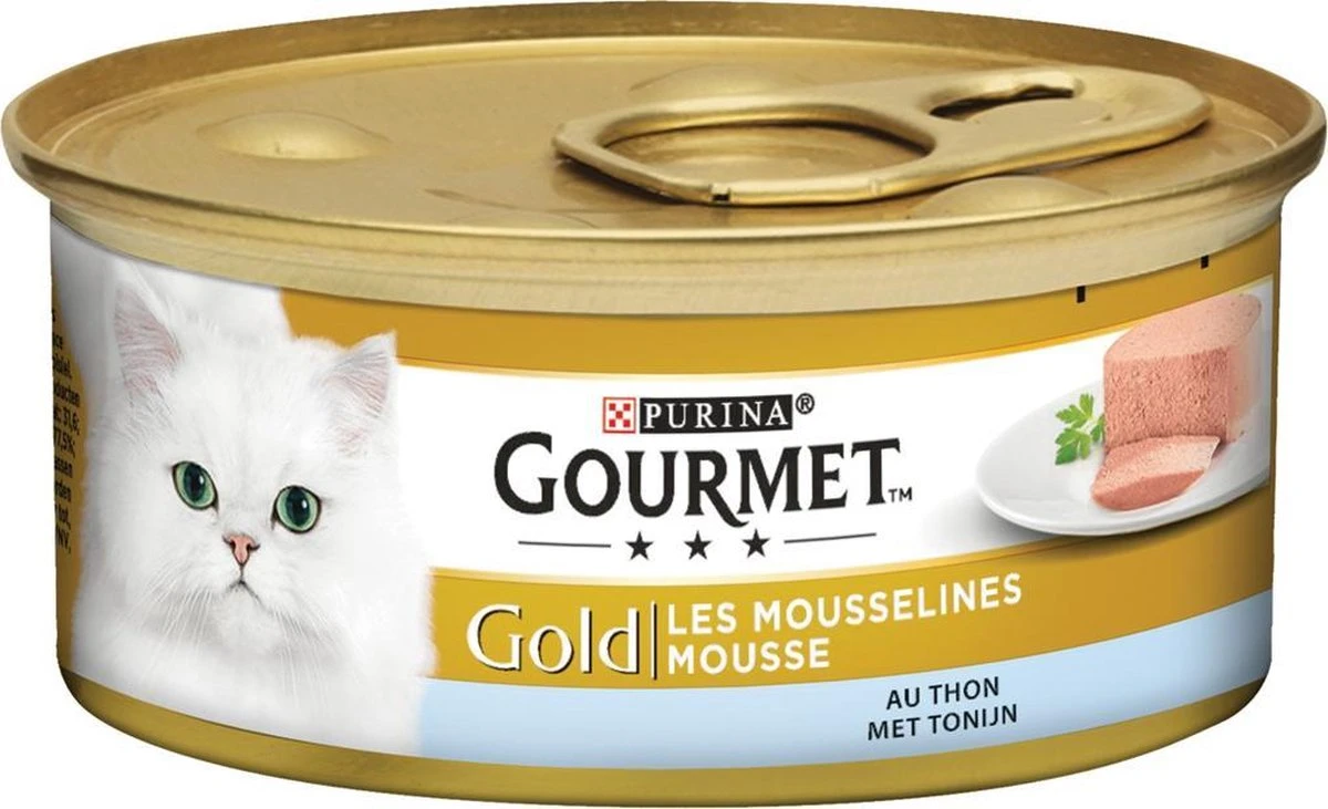Gourmet Gold Mousse - Kattenvoer Natvoer - Met Tonijn, Lever, Kalkoen, Rund - 48 X 85 G 5 Gourmet Gold Mousse - Kattenvoer Natvoer - Met Tonijn, Lever, Kalkoen, Rund - 48 X 85 G - Image 5