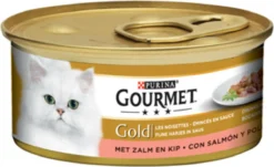 Gourmet Gold Fijne Hapjes - Kattenvoer Natvoer - Zalm & Kip - 24 X 85 Gr -Merkloos Verkoop 1200x733