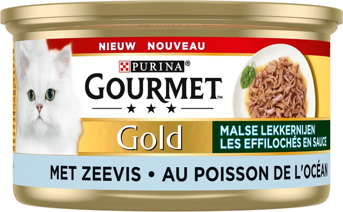 Gourmet Gold Malse Lekkernijen - Kattenvoer Natvoer – Met Zeevis – 24 X 85 Gr 2 Gourmet Gold Malse Lekkernijen - Kattenvoer Natvoer – Met Zeevis – 24 X 85 Gr - Image 2