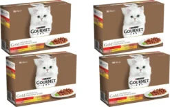 Gourmet Gold Multipack 12x85 G - Kattenvoer - 4 X Vleesmix&Vlees
