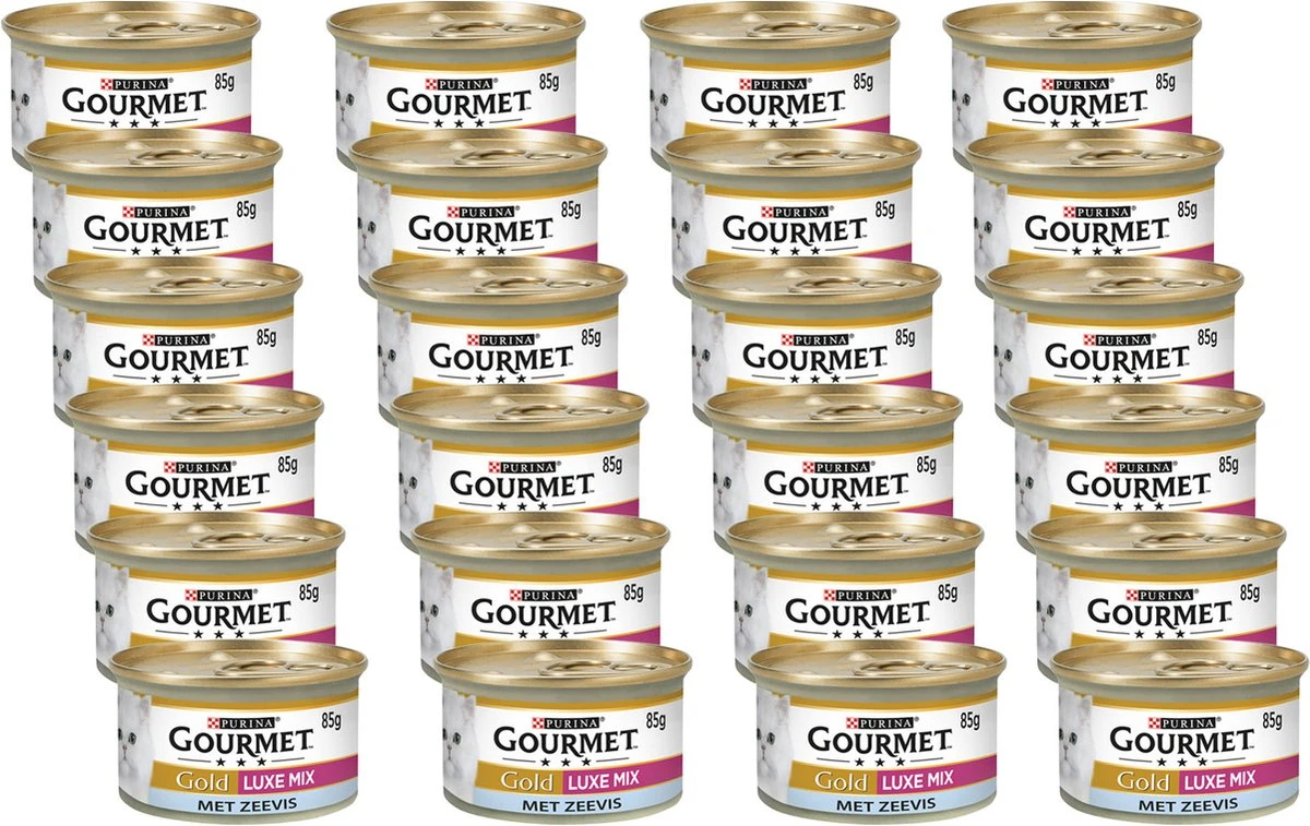 Gourmet Gold Luxe Mix - Kattenvoer Natvoer - Zeevis & Spinazie - 24 X 85 Gr 8 Gourmet Gold Luxe Mix - Kattenvoer Natvoer - Zeevis & Spinazie - 24 X 85 Gr - Image 8