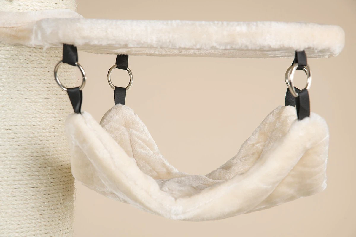 Krabpaal Plafondhoog Voor Grote Katten Maine Coon Tower Crown Crème Beige Van RHRQuality 7 Krabpaal Plafondhoog Voor Grote Katten Maine Coon Tower Crown Crème Beige Van RHRQuality - Image 7