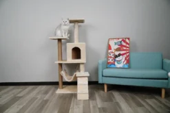 Krabpaal – Katten Krabpaal - Kattenhuis - 125cm Hoog - Beige -Merkloos Verkoop 1200x800 39