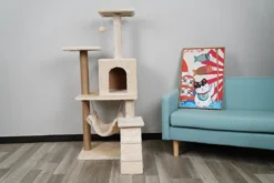 Krabpaal – Katten Krabpaal - Kattenhuis - 125cm Hoog - Beige -Merkloos Verkoop 1200x800 41