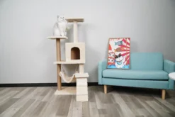 Krabpaal – Katten Krabpaal - Kattenhuis - 125cm Hoog - Beige -Merkloos Verkoop 1200x800 42