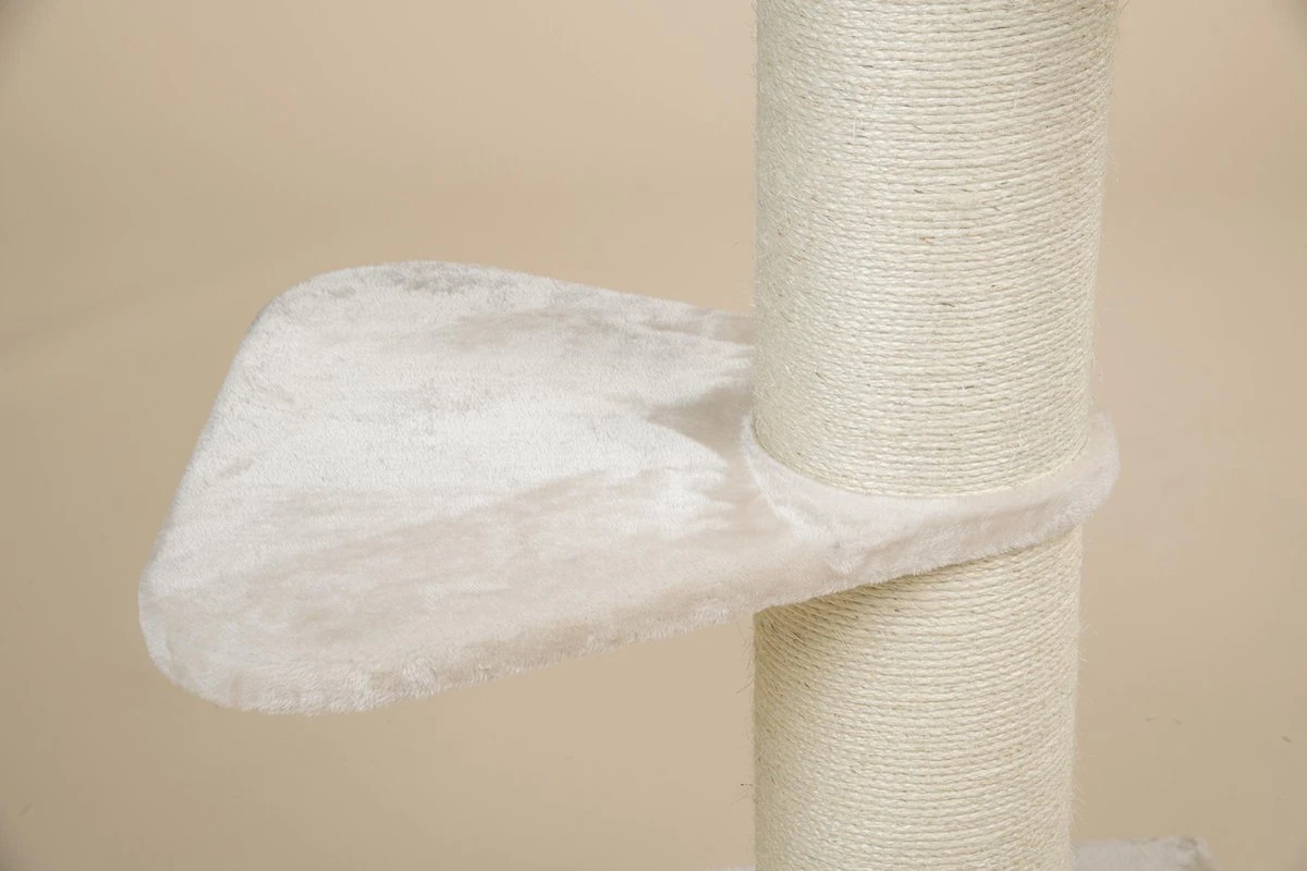 Krabpaal Plafondhoog Voor Grote Katten Maine Coon Tower Crown Crème Beige Van RHRQuality 6 Krabpaal Plafondhoog Voor Grote Katten Maine Coon Tower Crown Crème Beige Van RHRQuality - Image 6