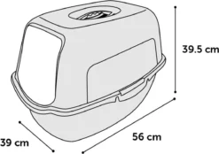 Flamingo - Kattenbak Lexie - Grijs - 39 X 56 X 39.5 Cm 7 Flamingo - Kattenbak Lexie - Grijs - 39 X 56 X 39.5 Cm -Merkloos Verkoop 1200x843 1