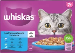 Whiskas 7+ Natvoer - Vis - Selectie In Gelei - Maaltijdzakjes 48 X 85 G -Merkloos Verkoop 1200x854 1