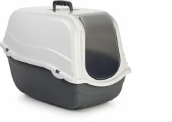 Beeztees Romeo - Kattenbak - Grijs/Wit - 57x39x41 Cm