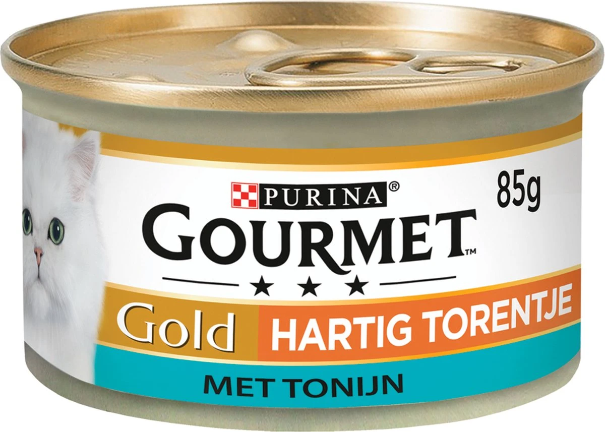 Gourmet Gold Hartig Torentje - Kattenvoer Natvoer - Tonijn - 24 X 85 Gr 1 Gourmet Gold Hartig Torentje - Kattenvoer Natvoer - Tonijn - 24 X 85 Gr