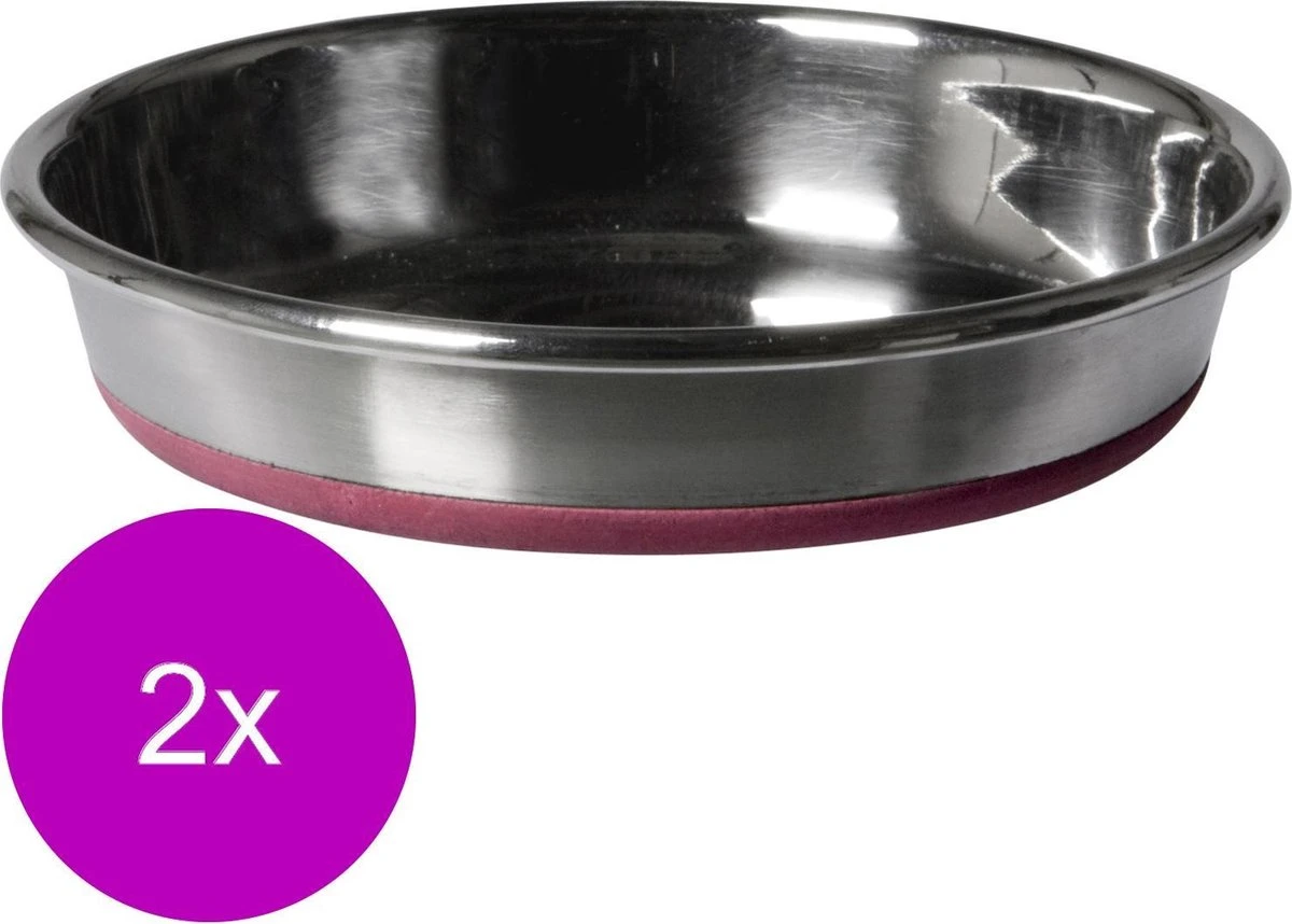 Adori Durapet Rvs Bak Non-Slip - Kattenvoerbak - 2 X 13 Cm Kat 1 Adori Durapet Rvs Bak Non-Slip - Kattenvoerbak - 2 X 13 Cm Kat