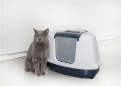 Moderna Flip Hoekkattenbak - Donkerblauw/Wit - 56 X 45 X 39 Cm -Merkloos Verkoop 1200x859 3