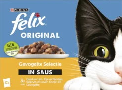 Felix Original Gevogelte Selectie In Saus - Katten Natvoer - 48 X 85g