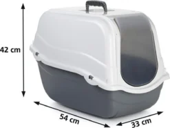 Beeztees Romeo - Kattenbak - Grijs/Wit - 57x39x41 Cm 5 Beeztees Romeo - Kattenbak - Grijs/Wit - 57x39x41 Cm -Merkloos Verkoop 1200x899 3