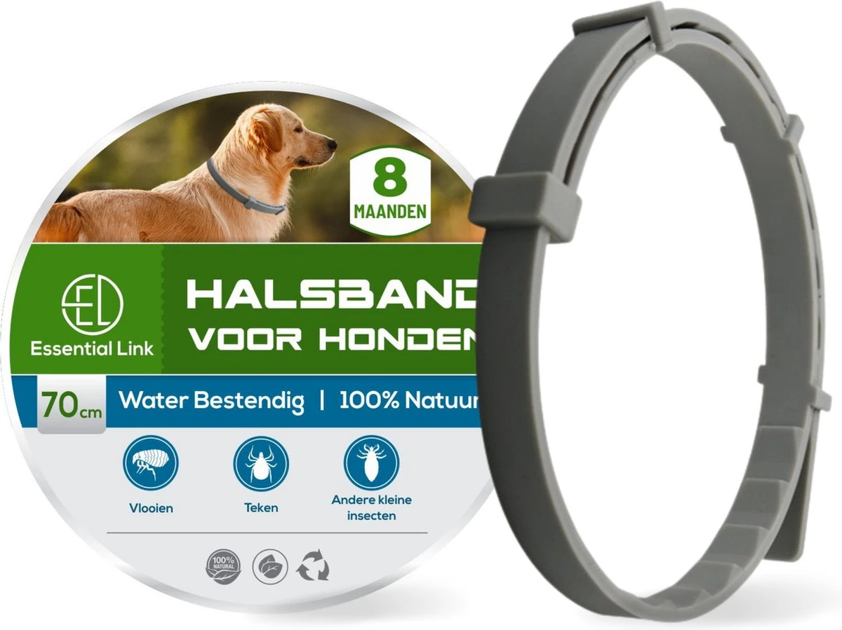 Essential Link Teken- En Vlooienband - Vlooienband Kat/Hond – Anti Vlooien – Vlooienmiddel - Tekenband - Diervriendelijk 1 Essential Link Teken- En Vlooienband - Vlooienband Kat/Hond – Anti Vlooien – Vlooienmiddel - Tekenband - Diervriendelijk