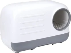 Merkloos PETLUX® XL Kattenbak Retro Design Met Lade, Schep En Opbergruimte - Grote Kattenbak - Kaki -Merkloos Verkoop 1200x904 3