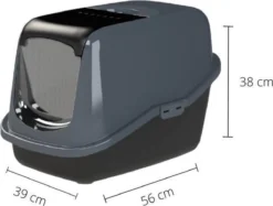 PeeWee EcoHus Kattenbak - Antraciet - 56 X 39 X 38 Cm -Merkloos Verkoop 1200x909 1