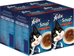 Felix Soup Vlees Selectie - Katten Natvoer - 24 X 48g -Merkloos Verkoop 1200x911